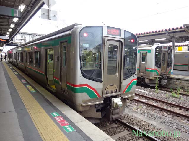 郡山駅にて東北本線と磐越西線